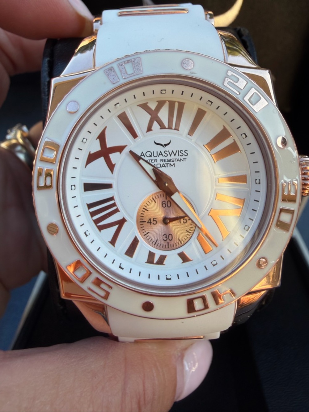 Aquaswiss White and Rose Gold Sport Watch - Picture 9 of 9